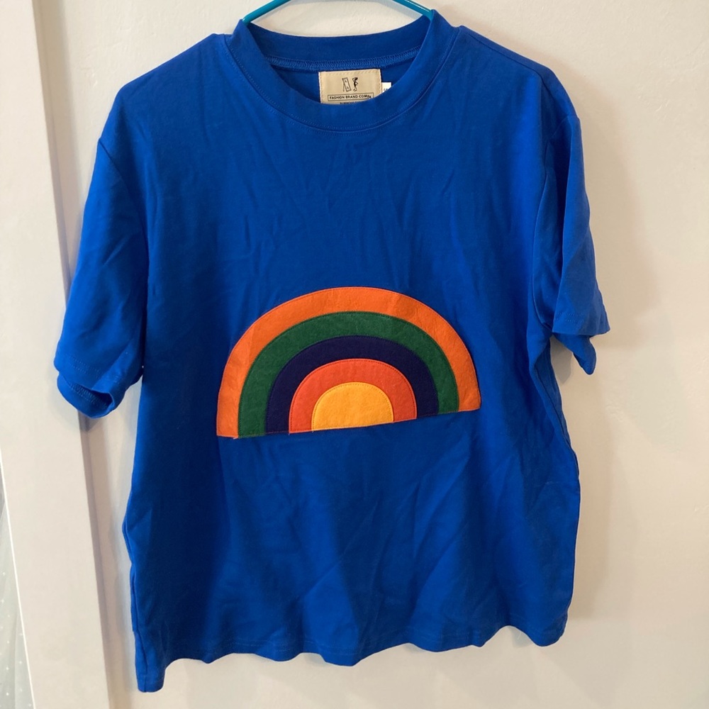 Penelope gazin fashion brand company oversized felt appplique tee